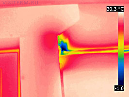 Утепление деревянных стен. Термограмма 1.