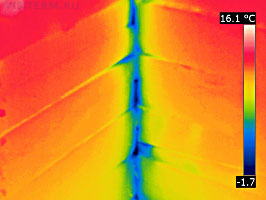Ремонт деревянных домов. Термограмма.