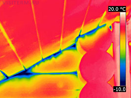 Ремонт деревянных домов. Термограмма.