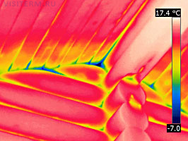 Ремонт деревянных домов. Термограмма.