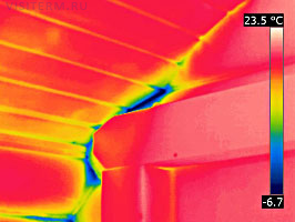 Ремонт деревянных домов. Термограмма.